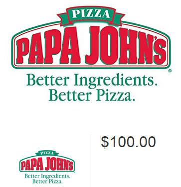 Win a $100 Papa John’s Gift Card!